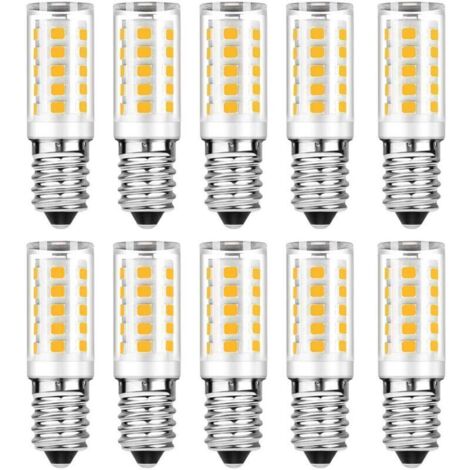 Lot de 10 Ampoule LED E14 - Blanc Chaud 3000K - 5W Equivaut à Ampoule Incandescente 50W - 500LM Non-Dimmable..DEBUNS