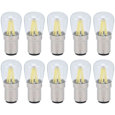 Lot de 10 ampoules B15D 2W 6500K pour lustres, appliques murales et lampes de table, lumière blanche, AC/DC 24V-AquaForge