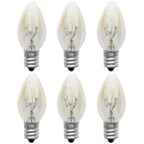 Lot de 10 ampoules E12 220-240 V 10 W C7 - ampoule à incandescence - lumière chaude