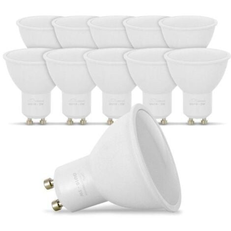 Lot de 10 Ampoules GU10 5W eq. 40W 4000K Blanc Naturel