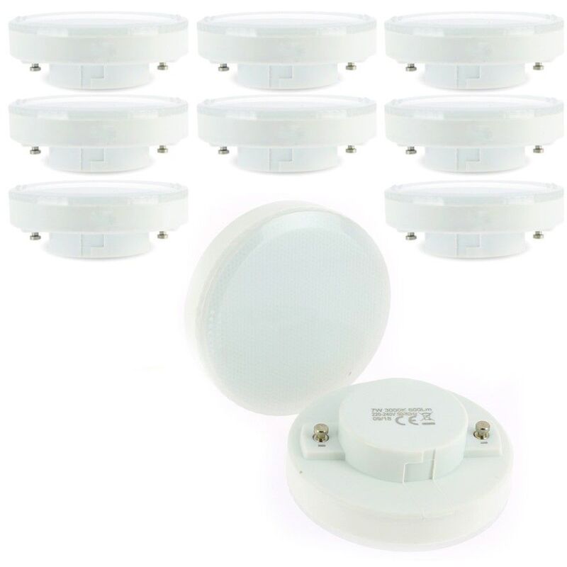 Arum Lighting - Lot de 10 Ampoules led GX53 7W eq 50W Température de Couleur: Blanc neutre 4000K