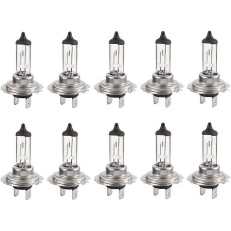 Lot de 10 ampoules halogène H7 12V 55WLumière blanche chaude 4300KÉtanchéité IP68Durée de vie  50 000 heures  10pcs