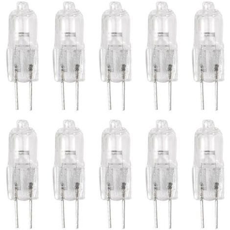 Lot de 10 ampoules halogènes G4 12 V 35 W, blanc chaud.