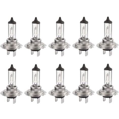 Lot de 10 ampoules halogènes H7 12V 55W – Température de couleur 4300K – Étanchéité IP68 pour un meilleur éclairage – Longue durée de vie – 10 ampoules