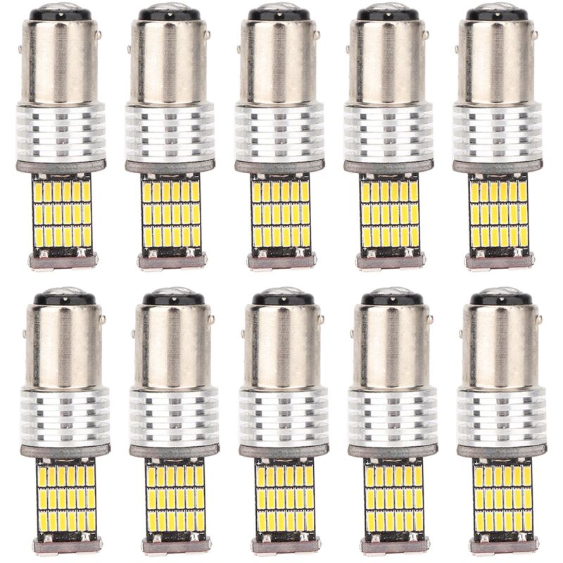 Start - Lot de 10 ampoules led 4014 45SMD super lumineuses, blanc chaud, pour clignotant, feu arrière de stationnement, pour