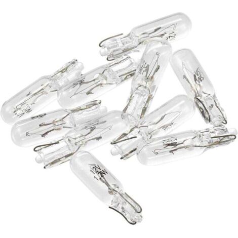 Lot de 10 ampoules LED blanches incandescentes T5 W 1,2 W 12 V CC pour tableau de bord de voiture