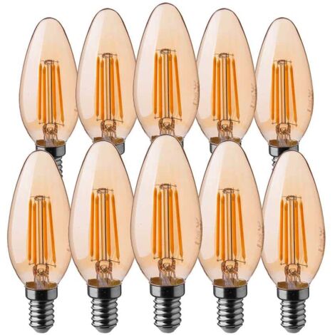 ✔️ Ampoule LED Filament Décorative Cristal 7W E27 Type Globe - Ambre  Température Ambre