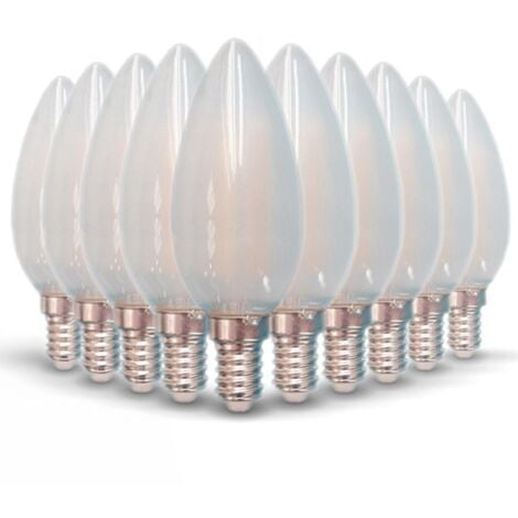 Lot de 10 Ampoules LED E14 opaque 4W eq 40W 470lm