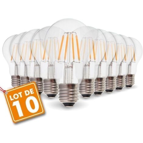 ARUM LIGHTING Lot de 10 Ampoules LED E27 4W Filament eq. 40W blanc chaud 2700K