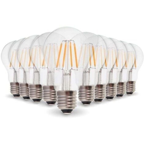 ALOVEZ Lot de 10 Ampoules LED E27 4W Filament eq. 40W blanc chaud 2700K