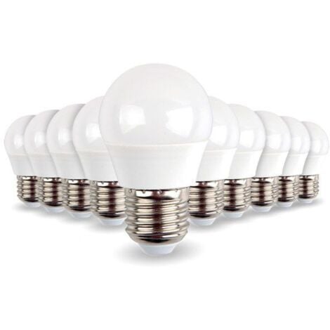 ARUM LIGHTING Lot de 10 ampoules LED E27 Mini Globe 5W 470 lumens Température de Couleur: Blanc chaud 2700K