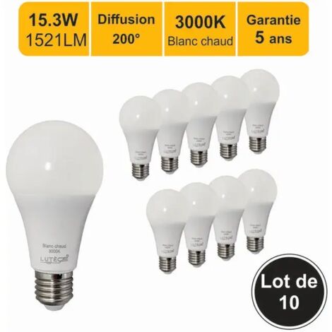 Lot De 10 Ampoules Led Filament E14 4w 470lm 2700k
