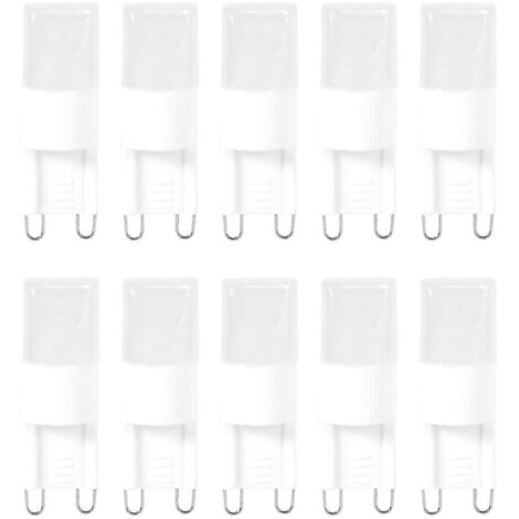 Lot de 10 ampoules LED G9 1W haute luminosité blanc chaud 3500K