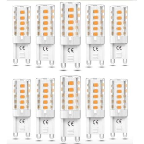 Lot de 10 ampoules LED G9 5W lumière blanche chaude [JUN]-AquaForge