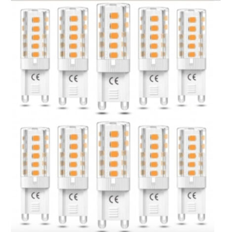 Lot de 10 ampoules LED G9 5W lumière blanche chaude [ZHE]-AquaForge
