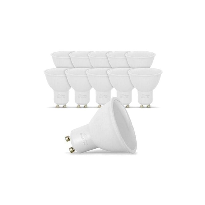 Gotrays - Lot de 10 ampoules led GU10 5W eq. 3000K blanc chaud