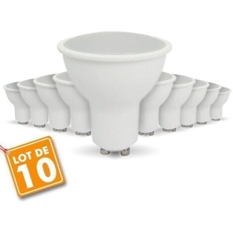 Lot de 10 Ampoules LED GU10 7W eq. 75W 4000K Blanc naturel