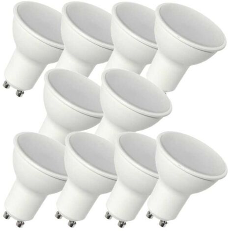 Lot de 10 Ampoules LED GU10  9W, 730lm, blanc neutre 4000K