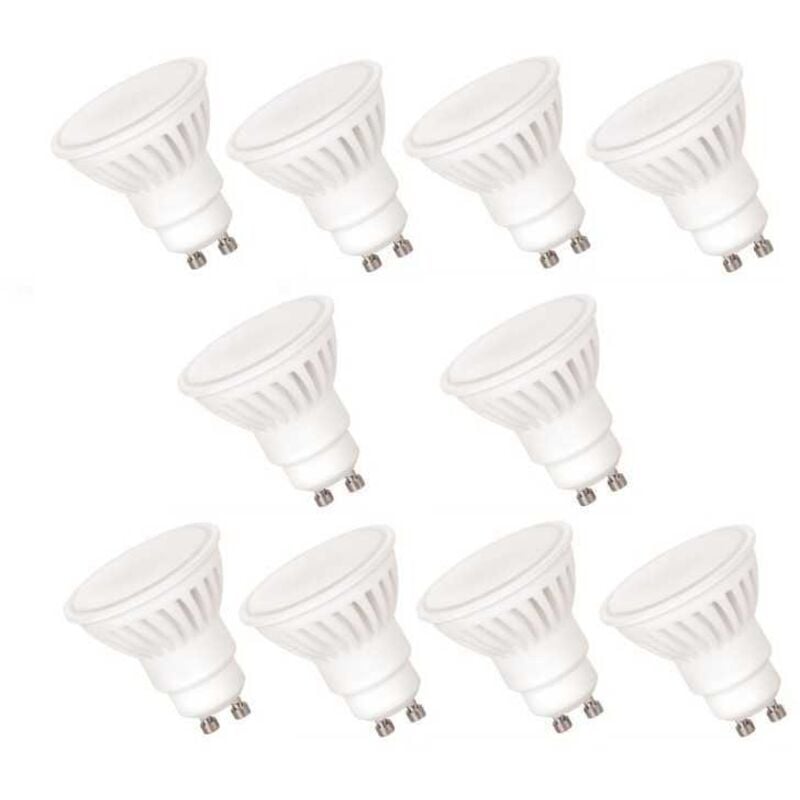 Spectrum - Lot de 10 Ampoules led GU10,10W, 920lm, blanc chaud 3000K
