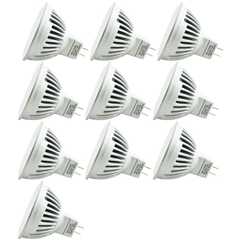 Lot de 10 Ampoules led MR16 6W éclairage 50W - Blanc Naturel 4100K