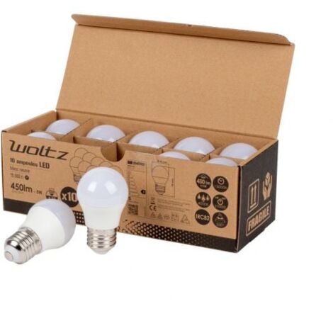 Lot de 10 Ampoules LED SMD E27 SMD 5W Blanc Neutre WOLTZ
