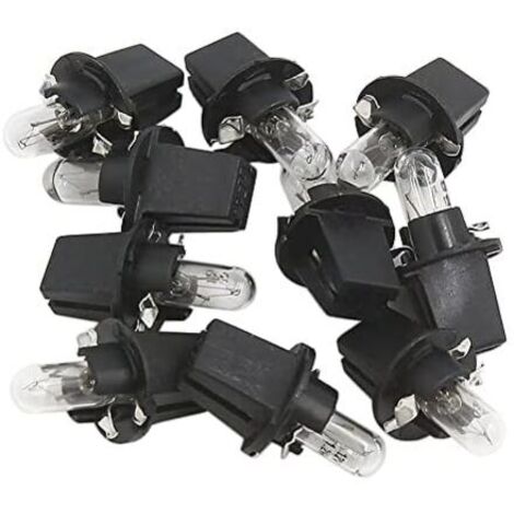 Lot de 10 ampoules LED T5 12 V CC 1,2 W jaunes pour tableau de bord intérieur de voiture