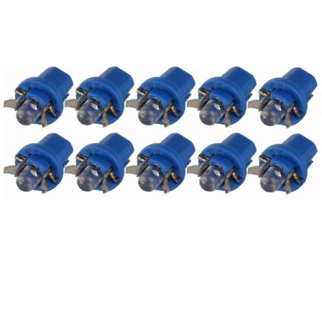 Lot de 10 ampoules LED T5 B8.5D pour tableau de bord de voiture