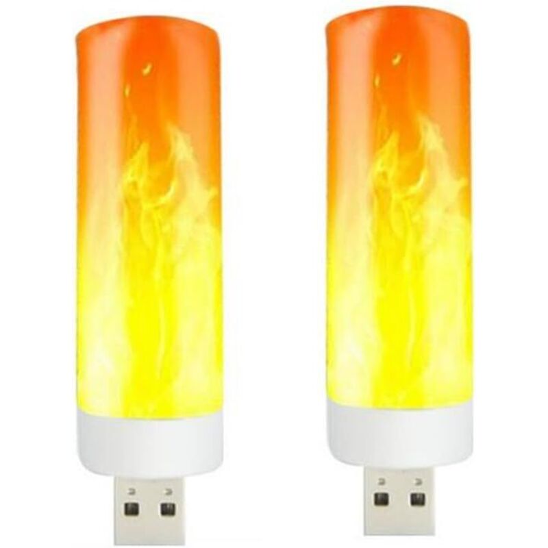 Lot de 10 ampoules LED USB effet flamme 5 W lumens Ampoules à effet flamme Ampoule à effet feu Ampoule LED effet flamme