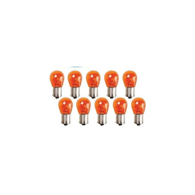 Heliotrade - Lot de 10 ampoules monofil ambré 12V 21W pour feux clignotants et clignotant latéral