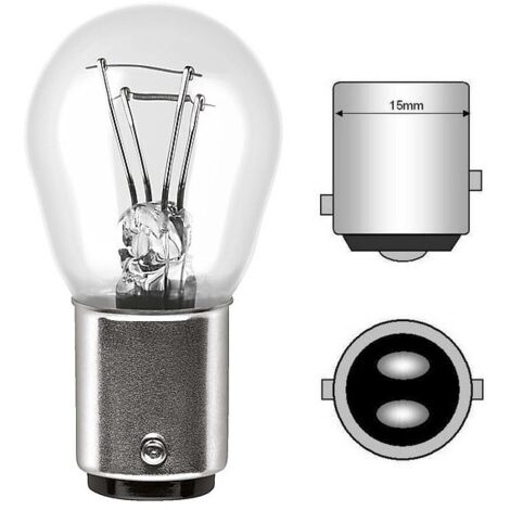 Oc-Pro – Lot de 10 ampoules P21/5W 24V culot bay15d – Ampoules bi-filament pour feux de remorque – Puissance 21/5 watts