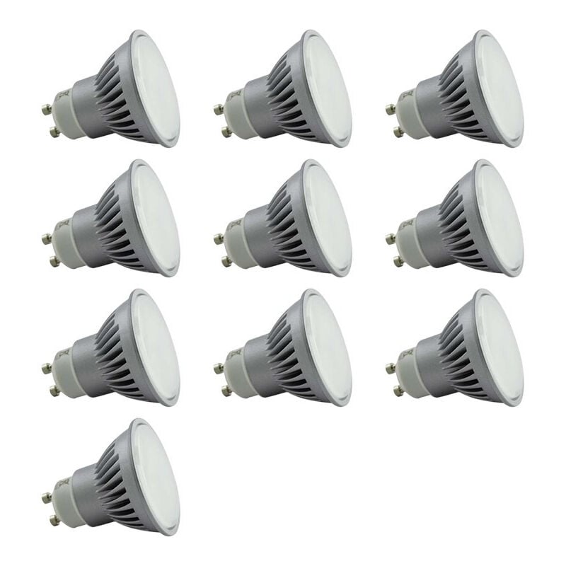 Leclubled - Lot de 10 Ampoules Spot GU10 led 4W éclairage 40W - Blanc Jour 6400K