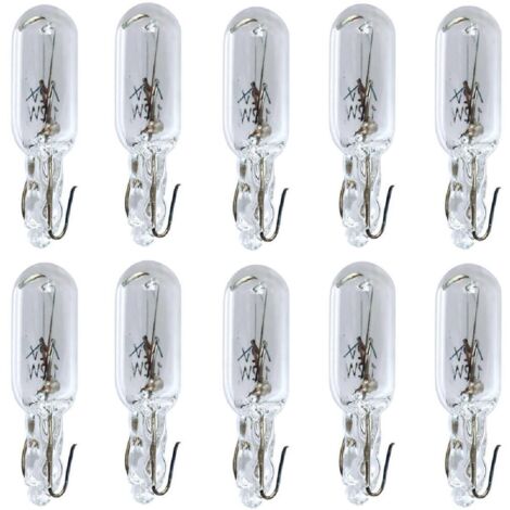 Lot de 10 ampoules T5 12V 1.2W – Culot W2x4.6D – Lumière blanche 2800K – Éclairage décoratif pour espaces confinés – Sumex