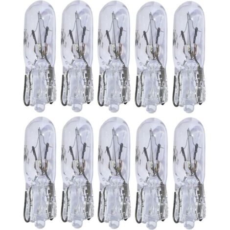 Lot de 10 ampoules T5 12V 1.2W – Lumière douce pour tableau de bord – Installation simple – Compatible luminaires T5