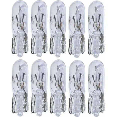 Lot de 10 ampoules T5 12V 1.2W pour tableau de bord