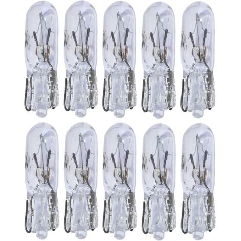 Lot de 10 ampoules T5 12V 1.2W pour tableau de bord