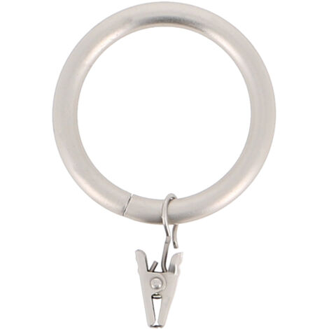 Lot de 10 anneaux à pince D52 mm Argent 52 mm