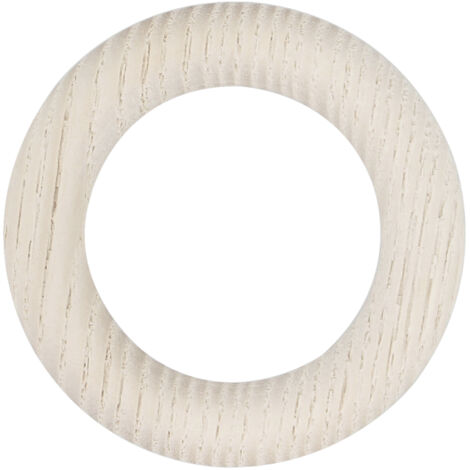Lot de 10 anneaux en frêne pour tringle D28 mm Blanc 28 mm