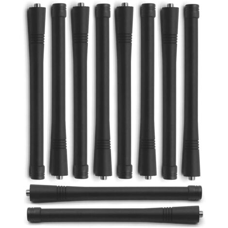 Lot de 10 Antenne compatible avec Motorola Radio CP040 CP185 CP200 CP200D DP1400 EP450 GP340 GP360 GP380 GP680 HT750 HT1250 PR400 Talkie Walkie VHF 136-174MHz 15cm