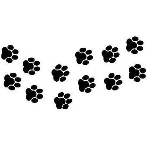Lot de 10 autocollants en vinyle à motif de pattes de chat/chien