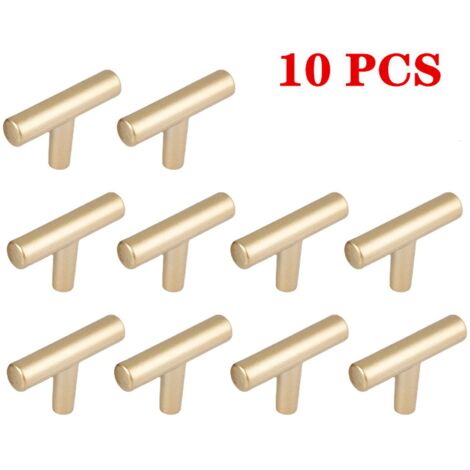 Lot de 10 baguettes de cuisine en alliage de zinc doré sable de 5 cm de long