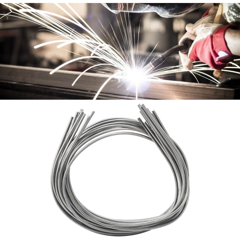 Lot de 10 baguettes de soudage en aluminium et cuivre, électrode basse température, diamètre 2 mm, fil fourré pour soudure, adapté aux métaux blancs