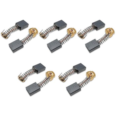 Lot de 10 balais de charbon pour moteur de scie à onglets (référence 089100113151). Modèle et couleur disponibles sur la photo.