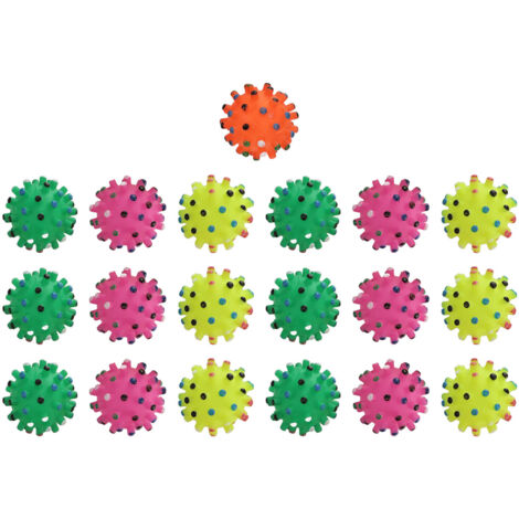 Lot de 10 balles couineuses pour chien, jouet sûr pour nettoyer les dents, balles souples à picoter pour chiens