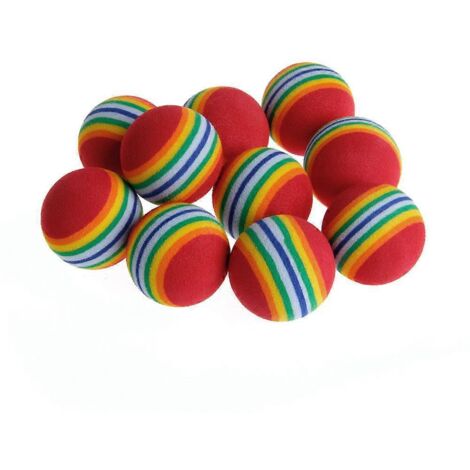 Lot de 10 balles pour animaux de compagnie, en EVA écologique, non toxiques et à mâcher.