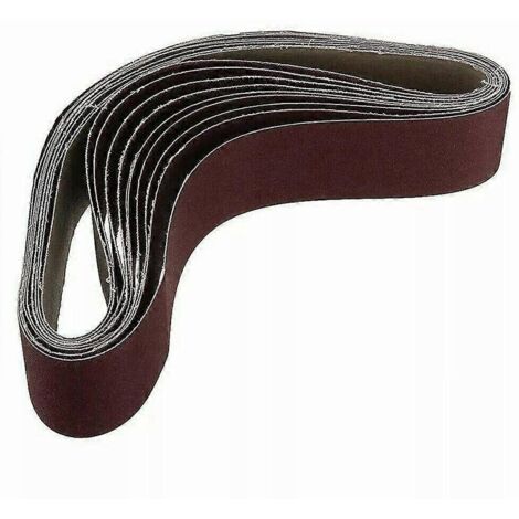 Lot de 10 bandes abrasives en oxyde d'aluminium 686 x 50 mm, grain 1000