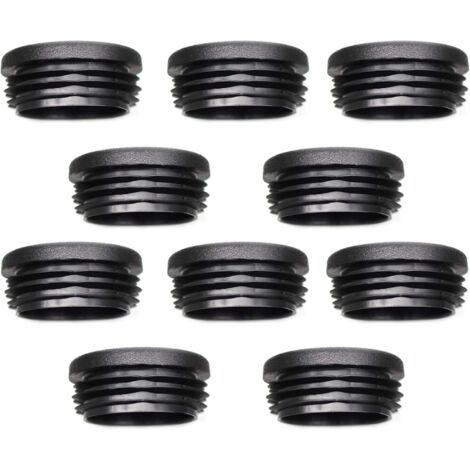 Lot de 10 Bouchon à ailettes, Diamètre 75 mm, Polyéthylène, Pour tuyau acier, Meuble
