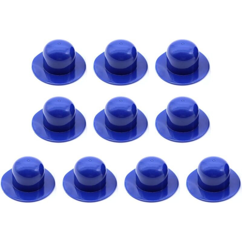 Lot de 10 bouchons de remplacement bleus, compatibles avec les filtres de piscine.