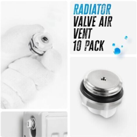 Lot de 10 Bouchons de Robinet de Purge de Radiateur Manuel - 1/2"