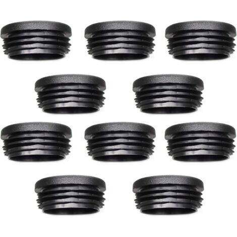 Lot de 10 bouchons de tuyau à ailettes rondes de 35 mm - Embouts en polyéthylène de haute qualité