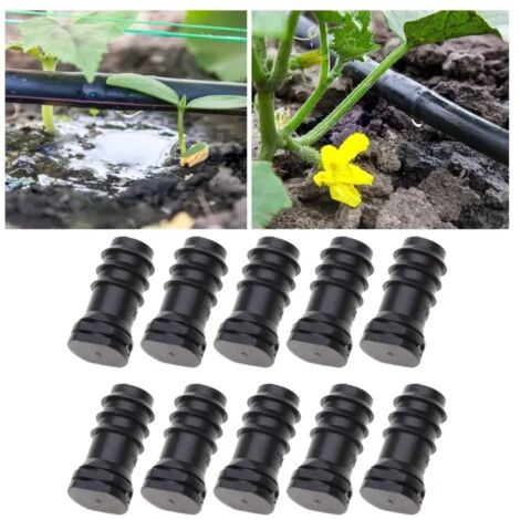 Lot de 10 bouchons d'extrémité pour tuyau d'irrigation goutte à goutte de 16 mm, pour la maison, le jardin et la pelouse.